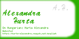 alexandra hurta business card